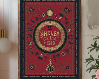Shelby Co Ltd Est 1919 Póster vintage sin marco, arte de Peaky Blinders
