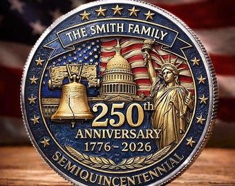 Moneda personalizada del 250 aniversario de Estados Unidos, regalo "La libertad corre con sangre"