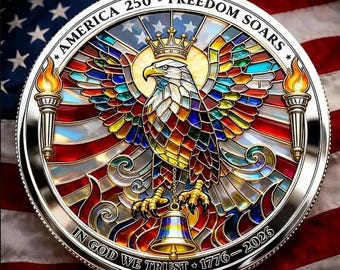 Moneda del 250 aniversario de EE. UU., recuerdo conmemorativo patriótico