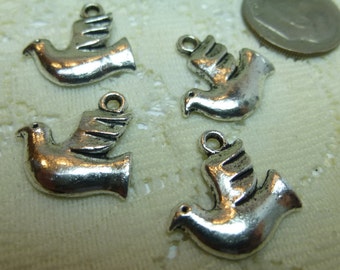 20pcs Craft Supplies Double Sided Dove Charms Dove Charms Armor of God Charm Findings Bird Charms Turtle Dove Charms