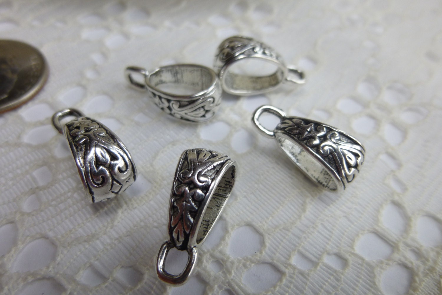 Filigree Bails Pendant Bails Necklace Bails Jewelry Findings Etsy