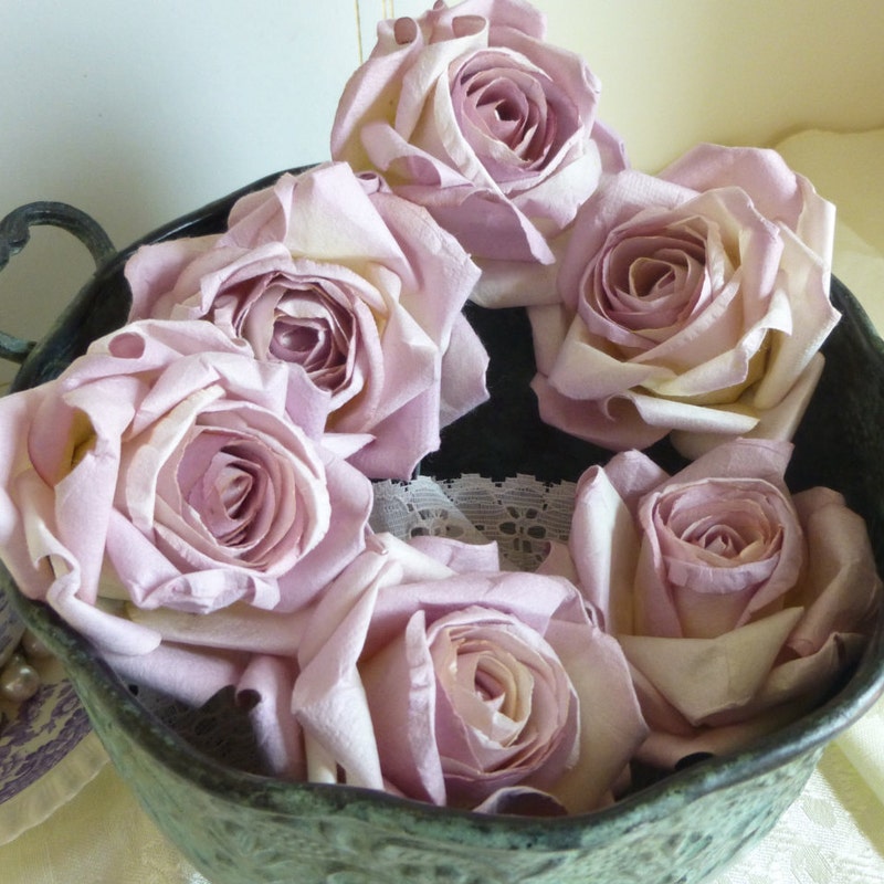 Parchment Roses - Etsy