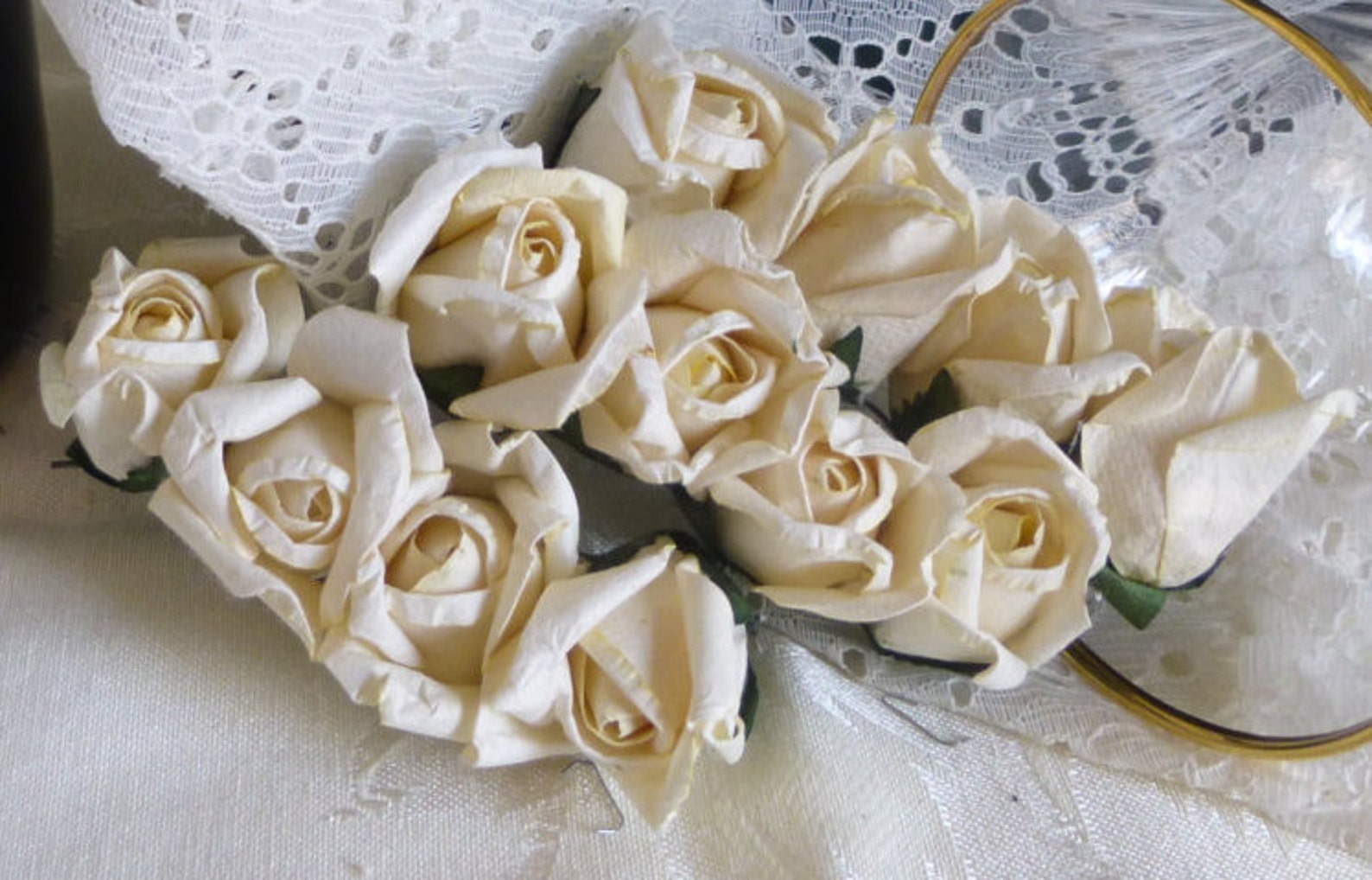 Cream Paper Roses Ivory Parchment Roses Paper Roses Rose - Etsy