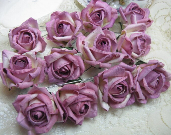 Paper Roses Parchment Paper Roses 12 Medium Light Rose Parchment Paper ...