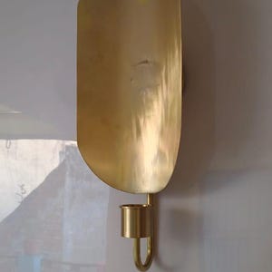 Wall Brass Candle Sconce –Handmade Candle Holder, Pure Brass Decor, Wall-Mounted Candle Fixture Holders
