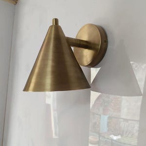 Wandkandelaar uit het midden van de eeuw wandlamp ruw messing wandlamp woondecoratie