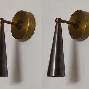 Paar wandkandelaar, halverwege de eeuw make-upspiegellampen badkamer Thuis Wandarmatuur Wandkandelaars Kegelverlichting