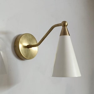 Wall Light Sconce Lamp Bathroom Mid century Wall Fixture Lights Shade Cone Decorative