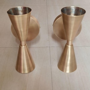 Pair Of Wall Sconce Lamp Mid Century Modern Double Sconce Solid Brass Wall Lamp Fixture Lights