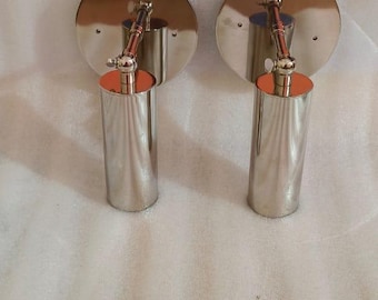 Mid Century Modern Chrome Brass Wall & Celing Sconce