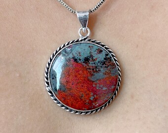 Sonora Sunrise Gemstone Pendant: Handmade 925 Sterling Silver Jewelry