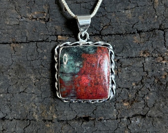 Sonora Sunrise Gemstone Pendant: Handmade 925 Sterling Silver Jewelry