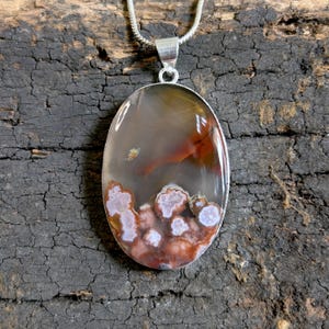 Natural Botswana Agate Gemstone Pendant 925 Sterling Silver Pendant Handmade Botswana Agate Jewelry 925 Silver Pendant  #212