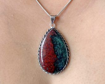 Sonora Sunrise Gemstone Pendant: Handmade 925 Sterling Silver Jewelry