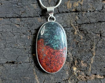 Sonora Sunrise Gemstone Pendant,  Handmade 925 Sterling Silver Jewelry
