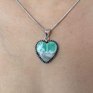 Natural Variscite Gemstone Pendant 925 Sterling Silver Pendant Handmade Variscite Jewelry 925 Silver Pendant  #113