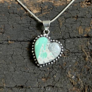 Natural Variscite Gemstone Pendant 925 Sterling Silver Pendant Handmade Variscite Jewelry 925 Silver Pendant  #167
