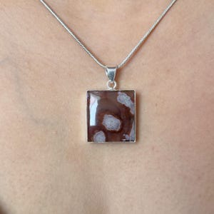 Natural Botswana Agate Gemstone Pendant 925 Sterling Silver Pendant Handmade Botswana Agate Jewelry 925 Silver Pendant  #117