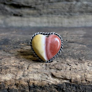 Mookaite Jasper Ring, Natural Dual Color , 925 Sterling Silver – Bold Statement Boho Jewelry – Natural Jasper Ring