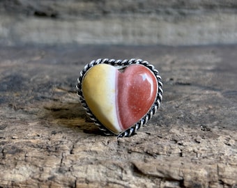 Mookaite Jasper 925 Sterling Silver Ring, Natural Gemstone Jewelry