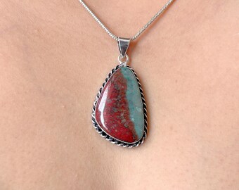 Sonora Sunrise Gemstone Pendant: Handmade 925 Sterling Silver Jewelry