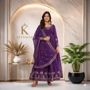 slim fit dress slacks Buy Maroon Floral Printed Cotton Anarkali Suit Set Online main image 1