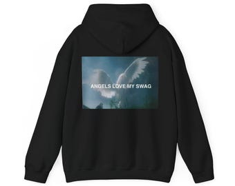Angels Love My Swag Hoodie | Angel Wings Graphic Sweatshirt