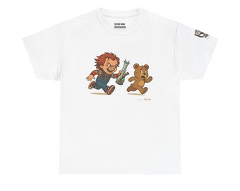 Chucky Horror Halloween T-Shirt – Unisex Heavy Cotton Spooky Movie Apparel