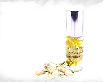 Óleo Corporal com Perfume de Jasmim: Roll-on Botânico com Óleo de Amêndoa (5ml)