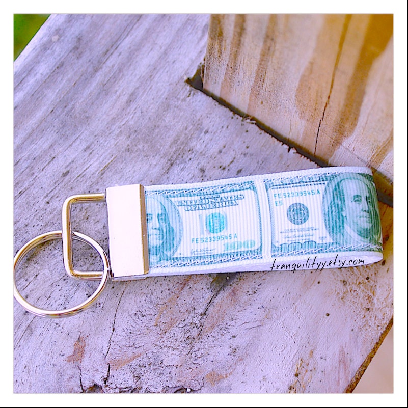 Porte-clés Argenté 100 Dollar Look Charbon - Métal - Neuf Avec étiquettes - Onwomania