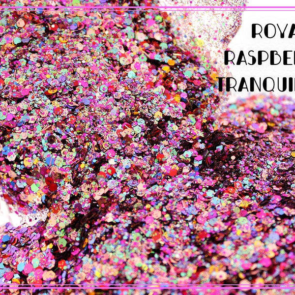 Glitter Mix/Royal Raspberry Chunky Glitter Mix/ Nail Art /Tumblr Art/  Mixed Media/Shaker Charms/Resin Art/Jewelry/DIY Glitter Blend