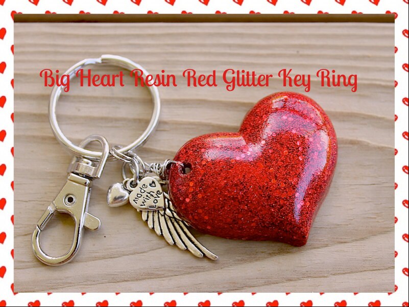 今市隆二　RILY Heart key ring S Red Heart Keyring / Keychain - Etsy