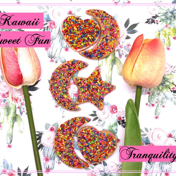 Clay Cookies, Diy Projects, Kawaii SALE  Deco Den Clay Sprinkles Cookies, Phone Case, Trinket Box, Photo Frames, By: Tranquilityy