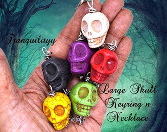 Vintage Cosmo Skull Key Chain Moving Jaw Plastic Halloween - Etsy