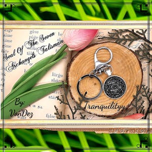Erzengel Schlüsselanhänger/Siegel der Sieben Erzengel Talisman/Schutzengel Schlüsselanhänger/Pentakel/Schutz Siegel/5 Elemente des Schutzes