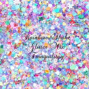 Glitter Mix Rainbow Shake Brokat/Mieszanka wewnętrzna/Zawieszki Shaker/Toppery na świece/Zdobienie paznokci/Zdobienie żywicą/Projekty DIY/Kubki/Slime/Żywica