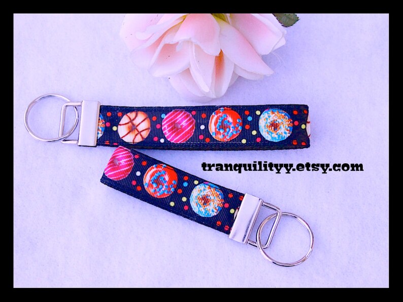 Donut Keyring Handmade By: Tranquilityy Birthday Keyring Wristlet Key Fob Donuts Keychain Donut Key Fob