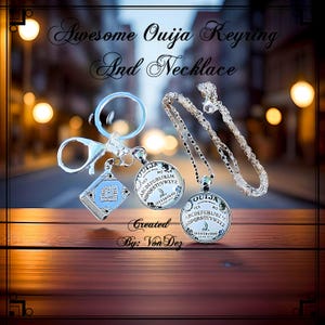 Chaveiro de tabuleiro Ouija/Chaveiro de tabuleiro Ouija/Livro das Sombras de tabuleiro Ouija/Amuleto Ouija/Chaveiro de vibração de bruxa/Energia positiva.