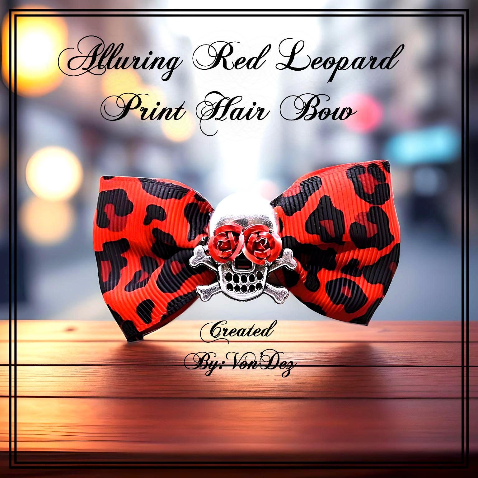 Red Leopard Barrette - Etsy display picture 1