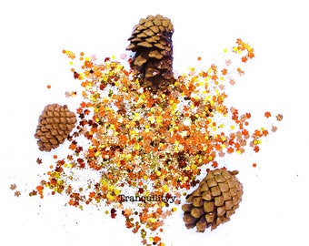 Falling Leaves Glitter Mix: Autumn DIY Craft Supplies
