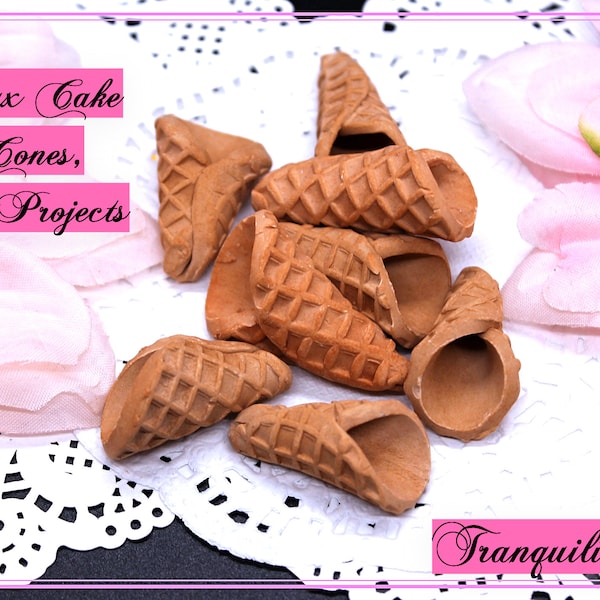 Ice Cream/ Faux Cake Cones/ Bake Goods/ Clay Sweets Diy Projects/Cake Cones/