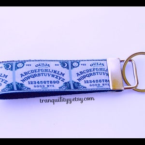 Ouija Board Key Fob , Ouija Board Key Chain,Ouija Board Keyring  ,Key Fob ,Handmade By: Tranquilityy
