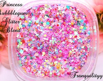 Pink Glitter Mix/Princess Bubblegum Glitter Mix/ Nail Art /Tumblr Art/  Mixed Media/Shaker Charms/Resin Art/Jewelry/DIY Glitter Blend