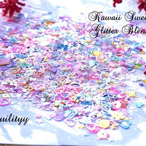 Kawaii Day Dreaming Glitter In House Blend/ Shaker Charms/ Candle Toppers/ Nail Art/ Resin Art/ Kawaii Diy Projects/ Tumblers/ Slime/ Resin