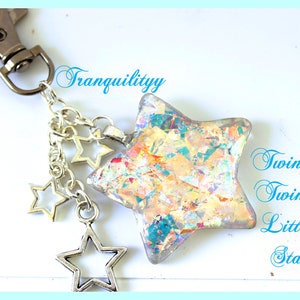 Planner Charm, Star Purse Charm, Iridescent Star Planner Clip, Crystal Charm, Purse Charm , Magical Star Charm, Handmade By: tranquilityy
