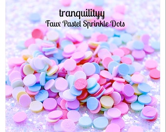 Pastel Sprinkles, SLIME Faux Sprinkles Dots , Pastel Sprinkles Dots, Decoden Candy , Polymer Sprinkles, By: Tranquilityy