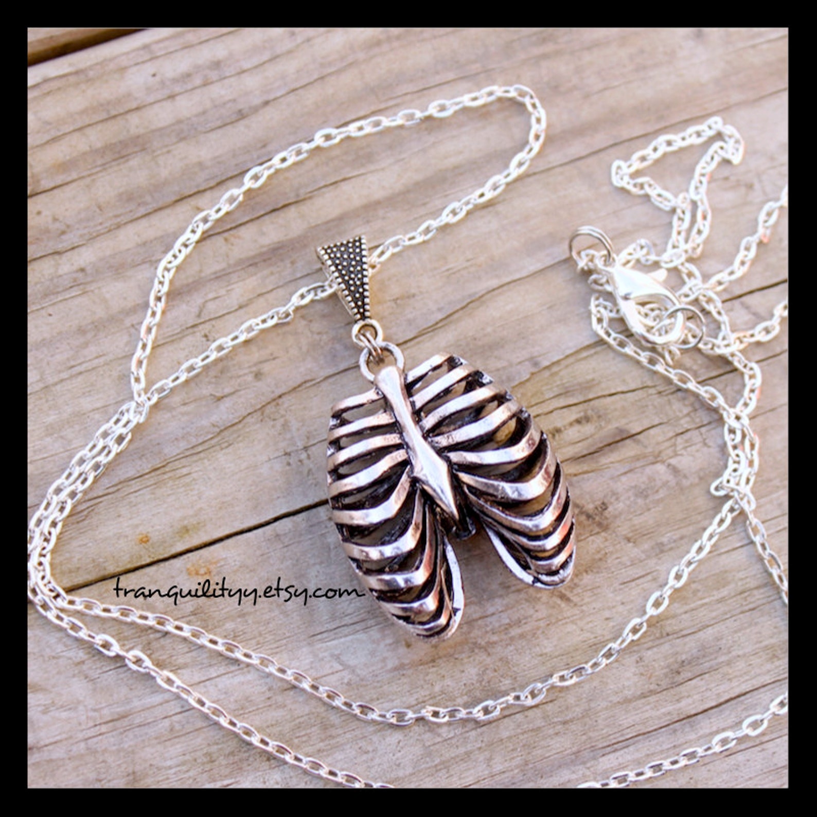 Rib Cage Necklace 3D Rib Cage Key Chain Respiratory | Etsy