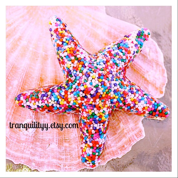 Sprinkle Starfish Hair Clip: Sweet Candy Resin, Nautical  display picture 1