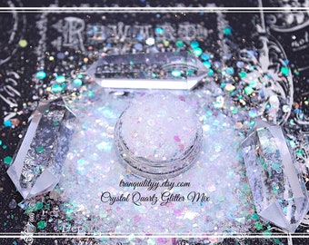 Glitter Mix/Crystal Quartz Glitter/Tumblers /Nail Art/Resin Art/Geode Art/ Candles Topper/Jewelry/Shaker Charms/ Acrylic Art