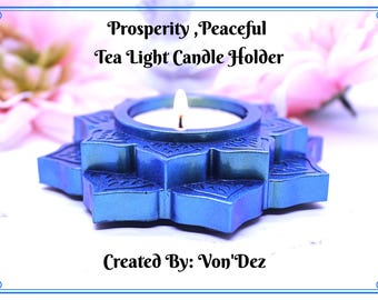 Lotus Flower Tea Light Holder/ Chameleon Color Shift Tea Light Holder/ Created By: Von'Dez